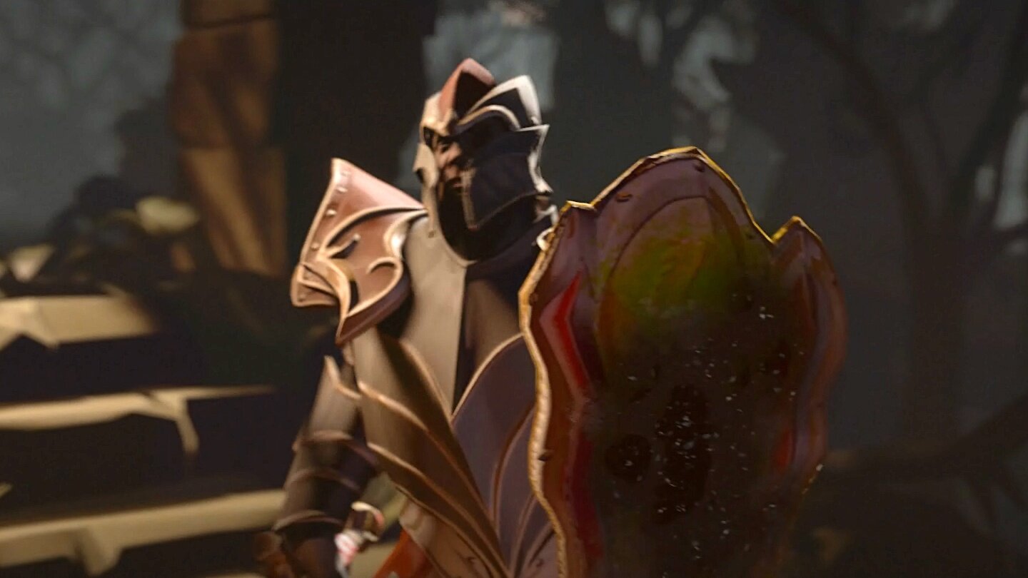 Dota 2 - Die Helden aus dem Gamescom-Trailer Knight Davion (The Dragon Knight) in seiner menschlichen Form…