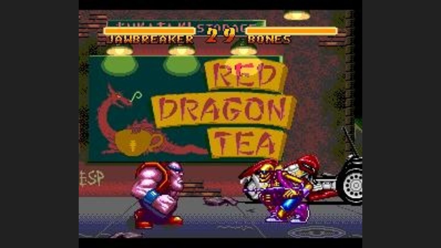 Battle outside of Red Dragon Tea building
