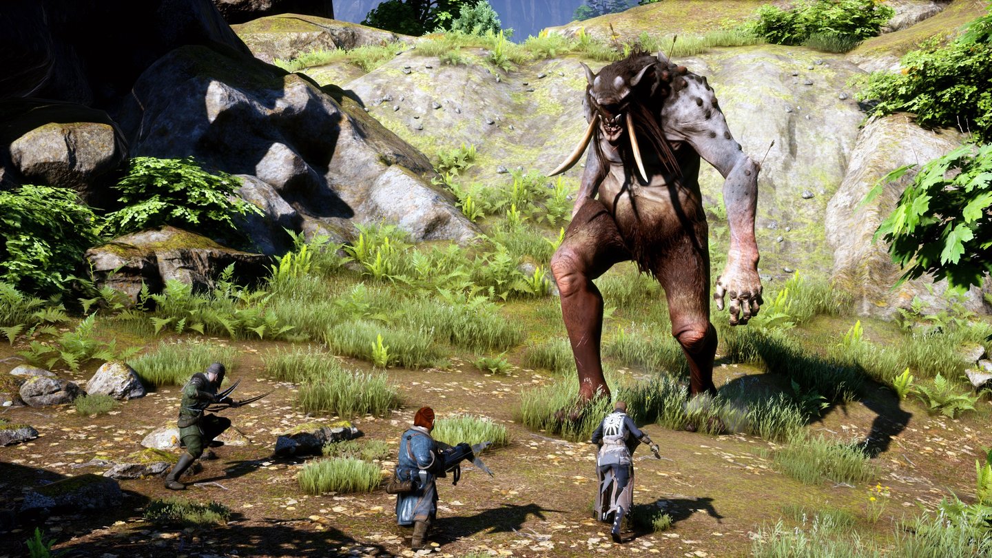 Dragon Age: InquisitionSolche Riesen werfen aus der Distanz gerne mit Felsbrocken - tödlich.