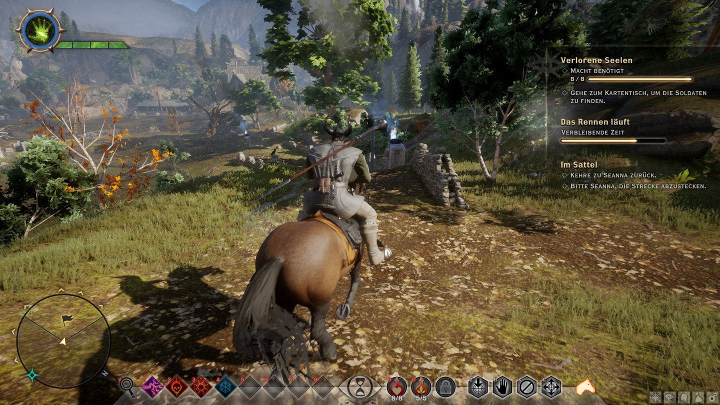 Dragon Age: InquisitionMit unserem neuen Pferd bestreiten wir gleich mal ein Wettrennen.
