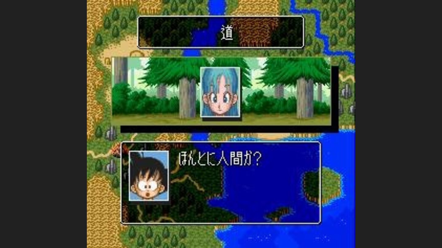 Talking to Bulma in the forest