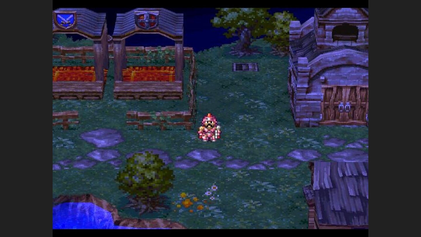 Town at night. The shopkeepers are asleep, the stores are empty