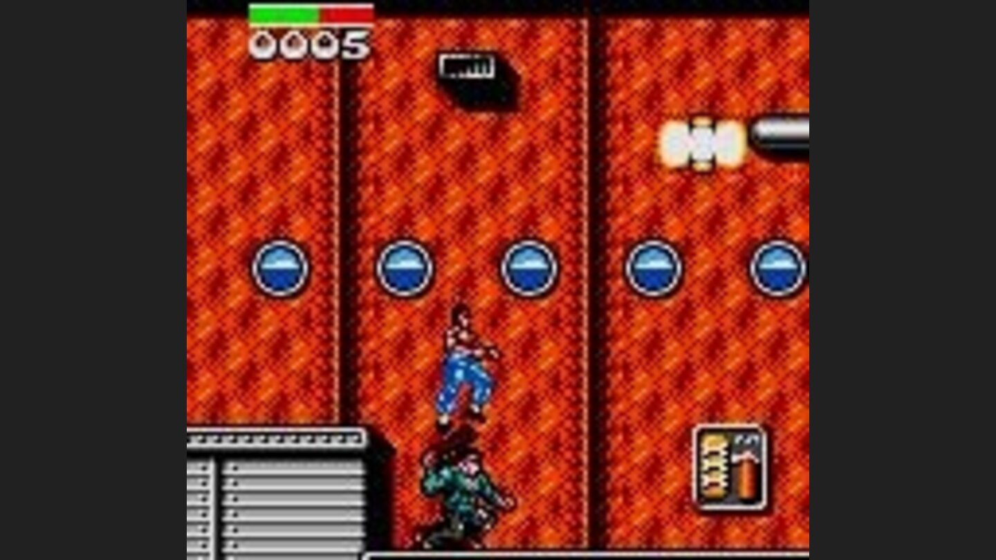 Jumping down to baddie