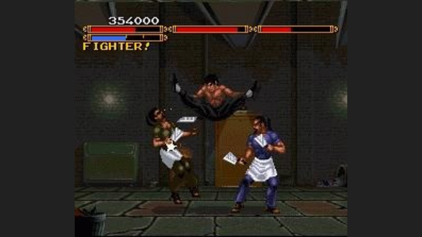 Bruce can hold his own against two foes