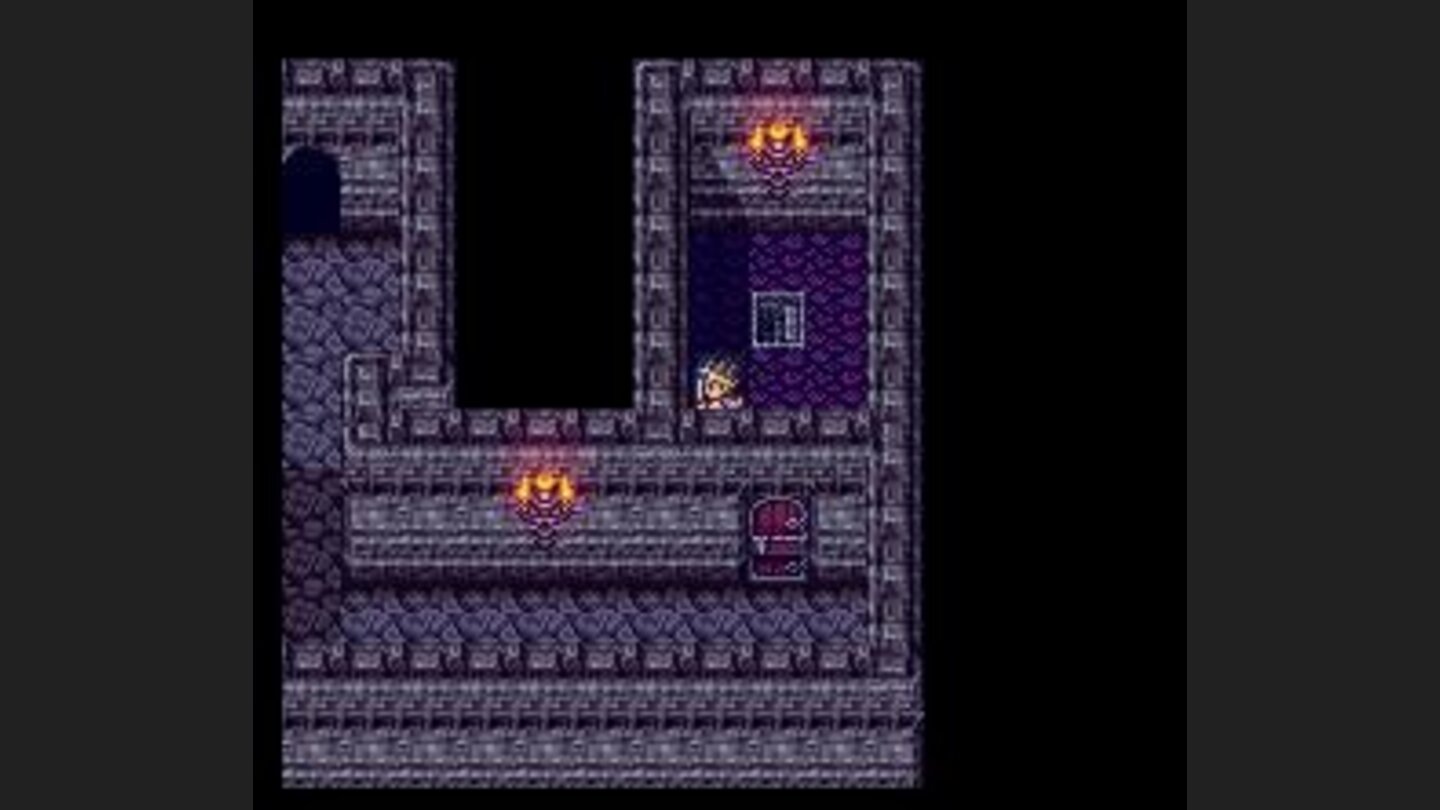 A purple dungeon. Cant unlock the door yet