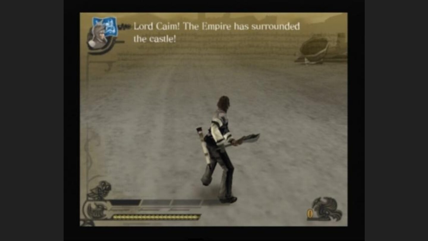 The game starts right in the heat of the battle as Empire soldiers are laying siege on the fortress where goddess (your sister) resides