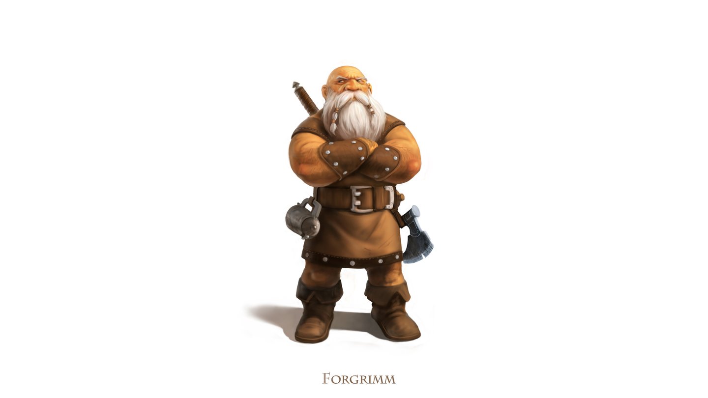 Forgrimm, Sohn des Ferolaxwar einer der Helden aus Drakensang und ist die zentrale Figur in Am Fluss der Zeit. Er tritt der Heldengruppe bei.