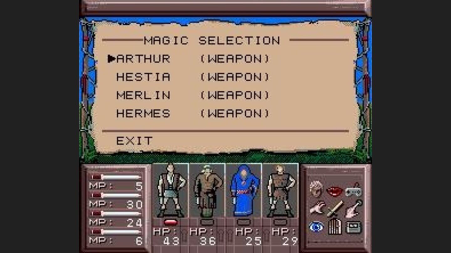 Pausing a battle and assigning a command to your characters