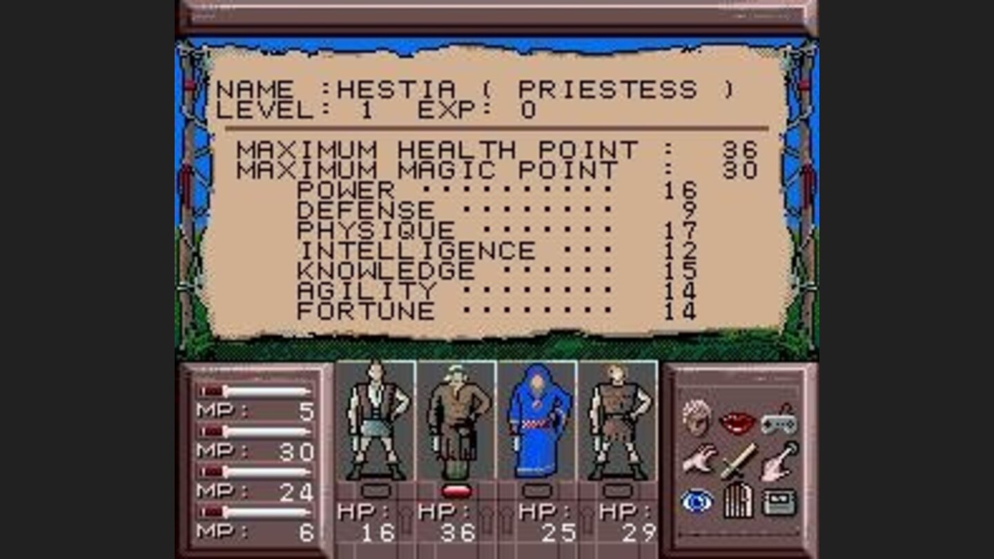 Character information