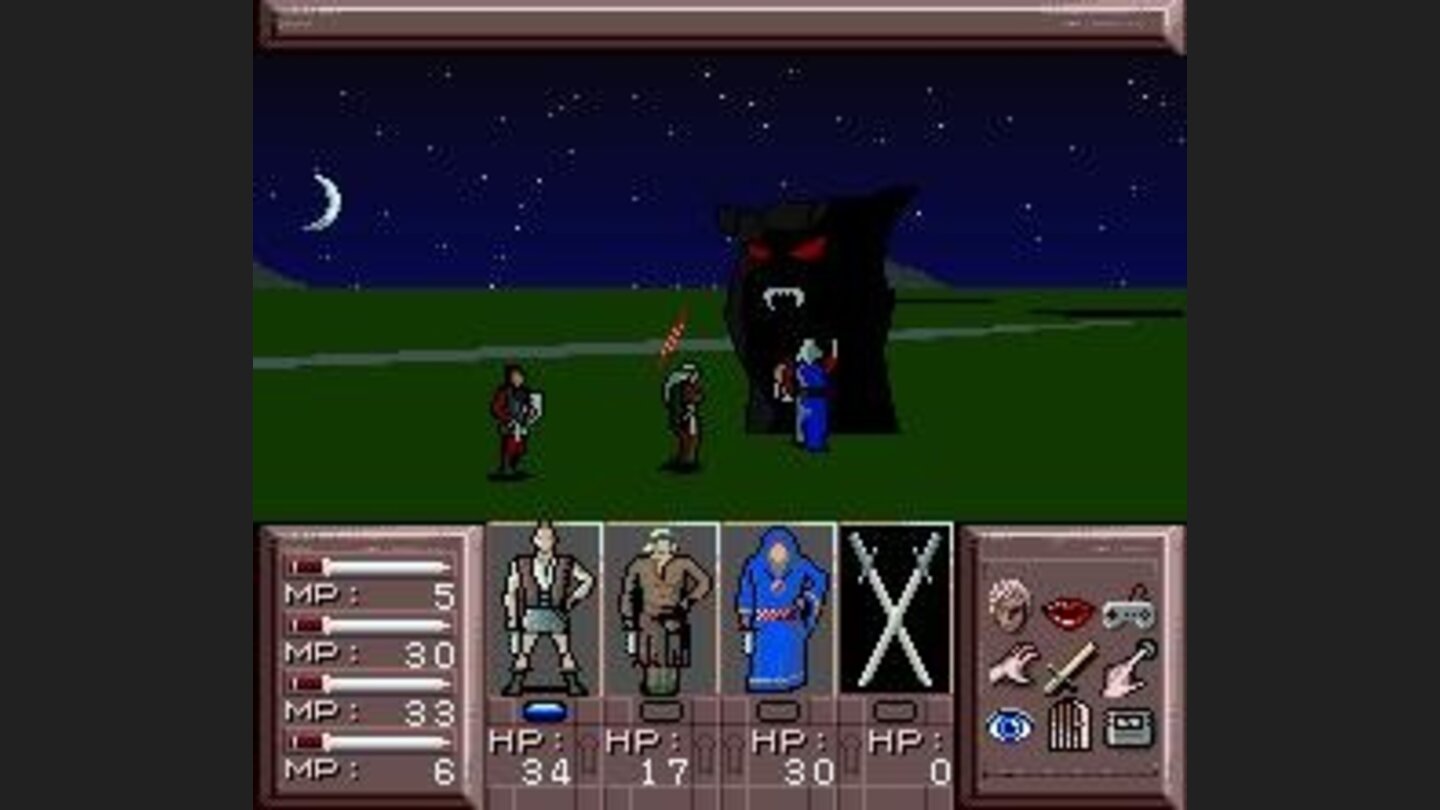 The crescent was shining beautifully, but nothing could be done against this very big and very nasty black guy