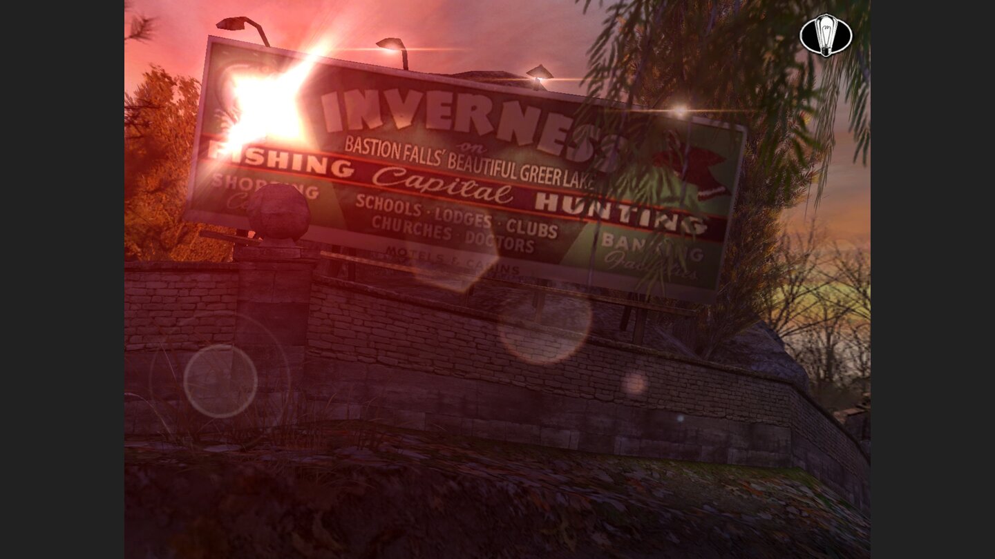 Dream RevenantStrahlend schön? Dream Revenant arbeitet derart viel mit Lens Flare und anderen Lichteffekten, dass selbst das Werbeschild kaum standhalten kann – und lenkt damit von der sonst recht sterilen, altbackenen Grafik ab.