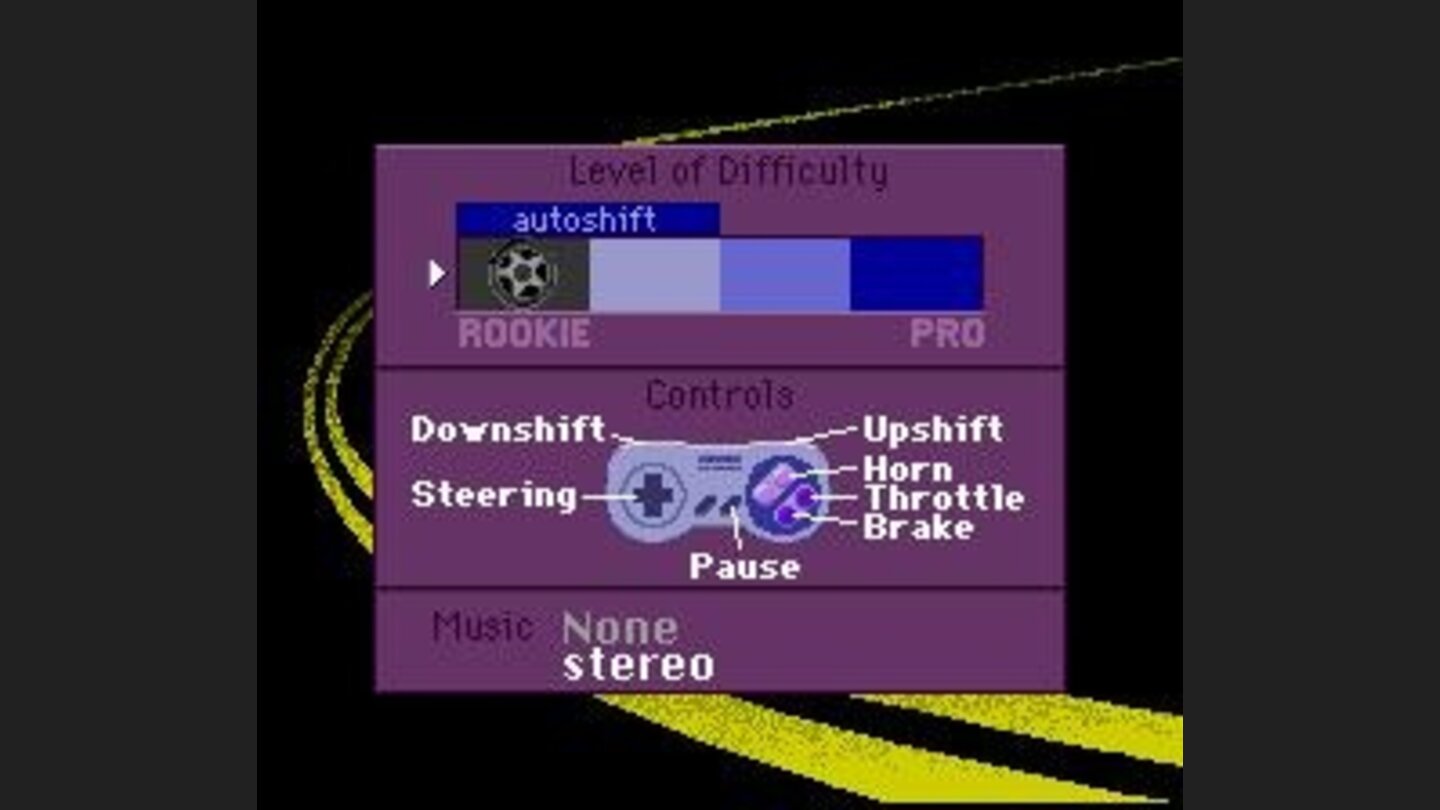 Options menu