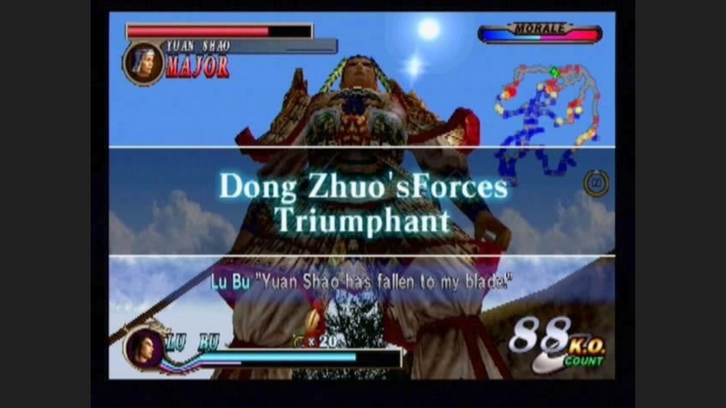 Lu Bu might have been impressively tall, but here he looks like Paul Bunyan. With a little luck and a powerful warrior, you can change the course of history.