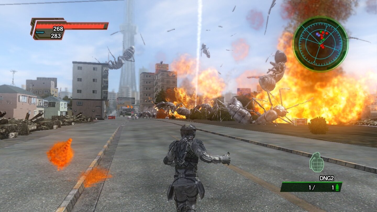 Earth Defense Force 2025Es macht Spaß, die vielen Waffen im Spiel auszuprobieren und damit riesiges Chaos anzurichten.