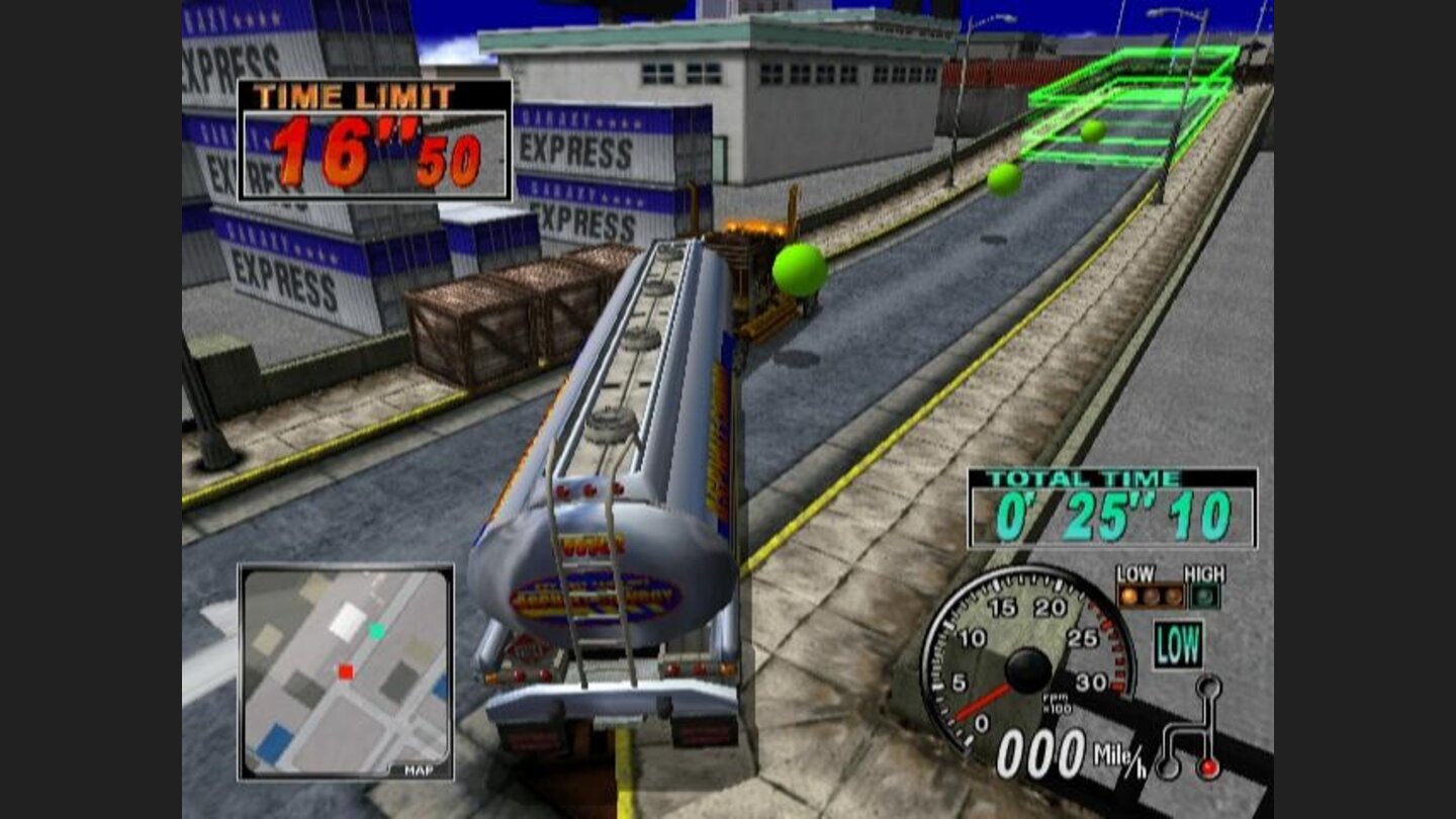 Parking challenge is all about tight turns.