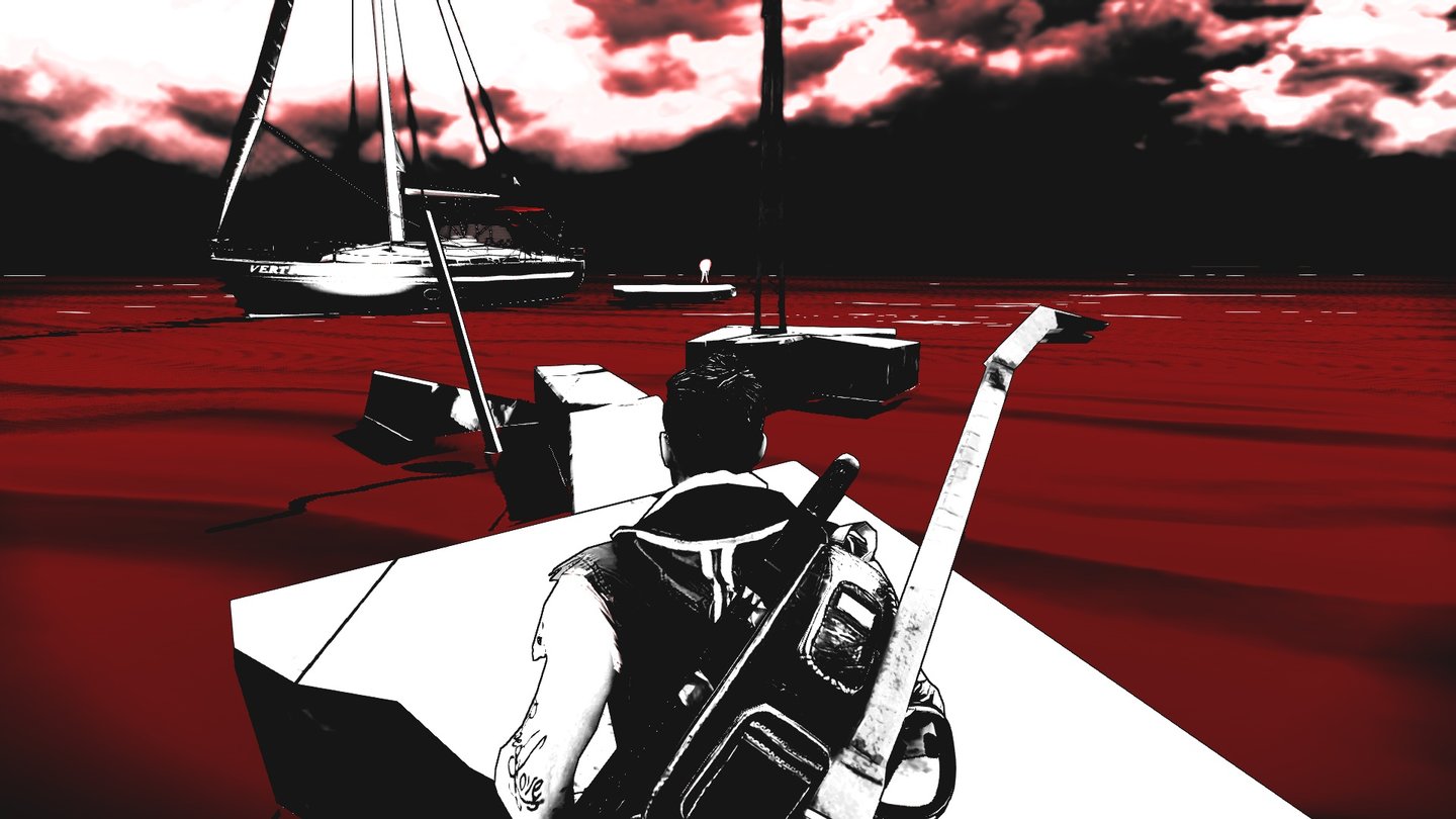 Escape Dead IslandWenn sich plötzlich das Meer blutrot färbt, fragen wir uns zurecht, ob wir das alles nur träumen. Solche Mysterien sollen dem Spiel einen eigenen Charakter geben und es von den anderen Dead-Island-Titeln abheben.