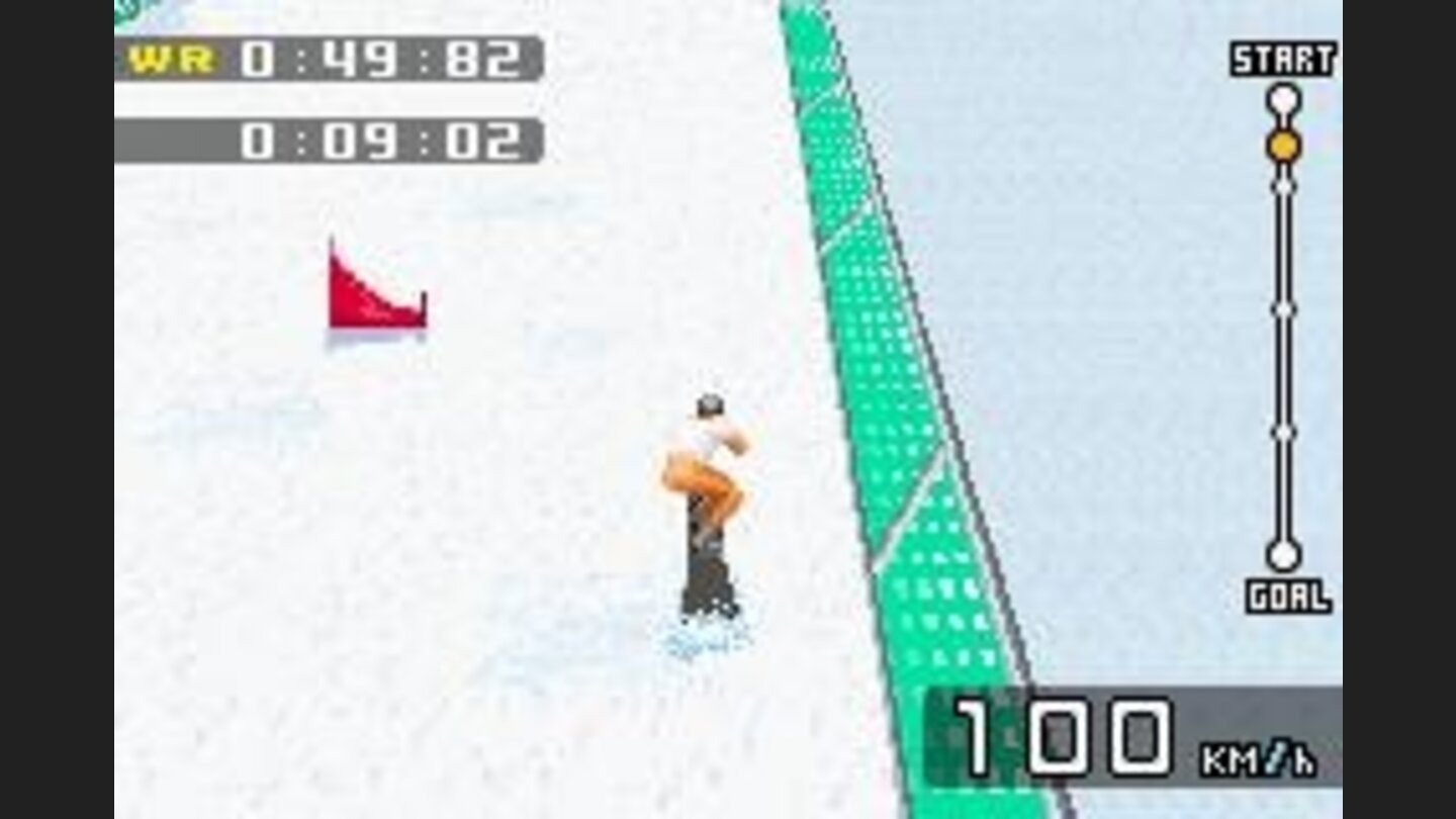The Snowboard G Slalom is another downhill race where you must pass on the correct side of each gate or be disqualified