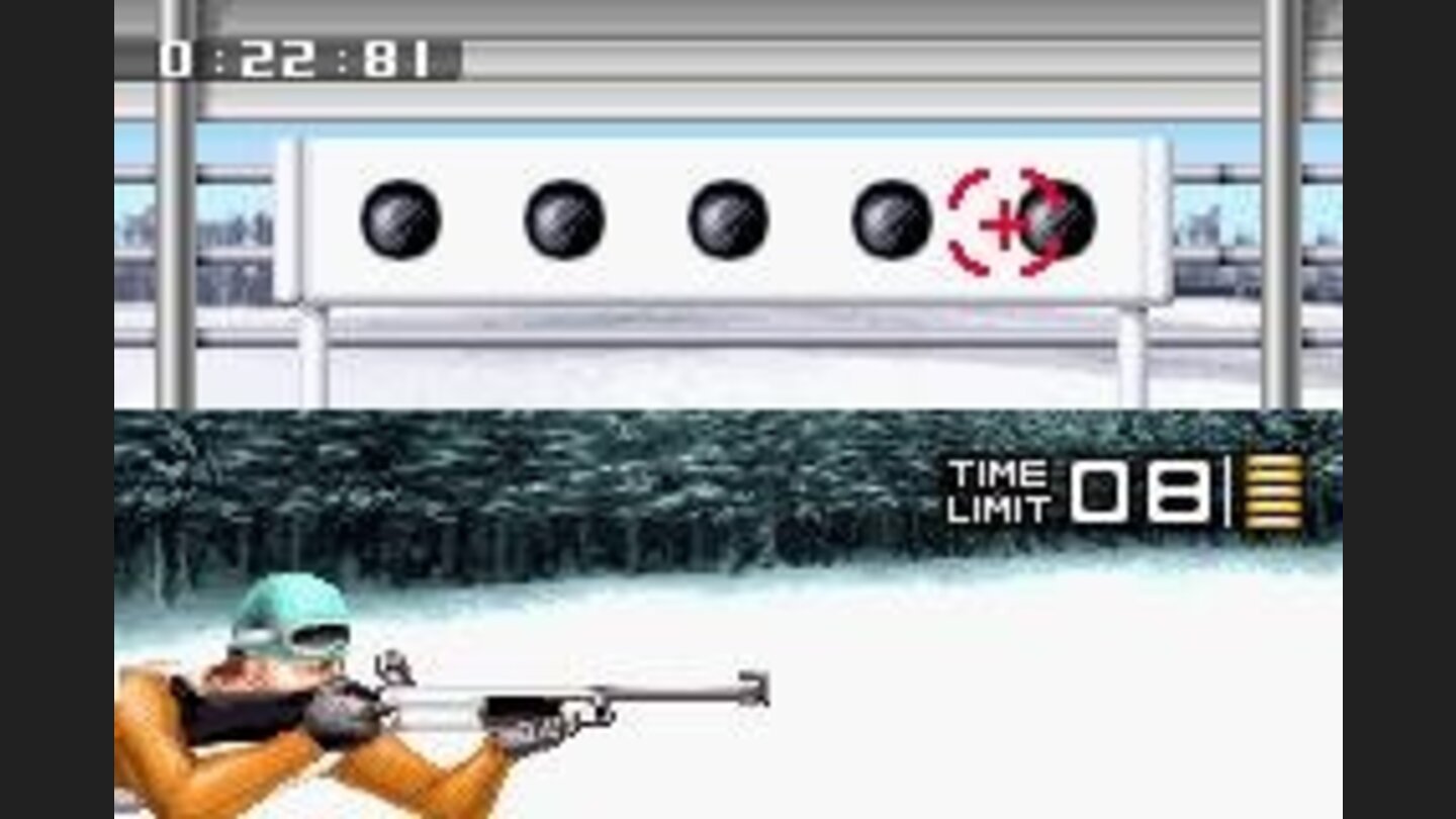 The other part of the Biathlon is the shooting range.