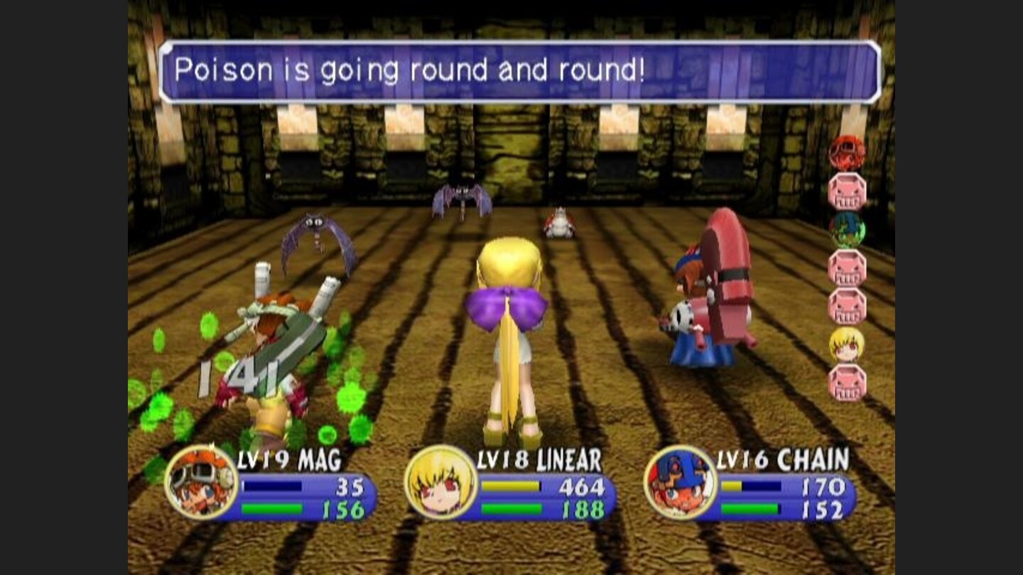 Uh oh, Mag is poisoned!