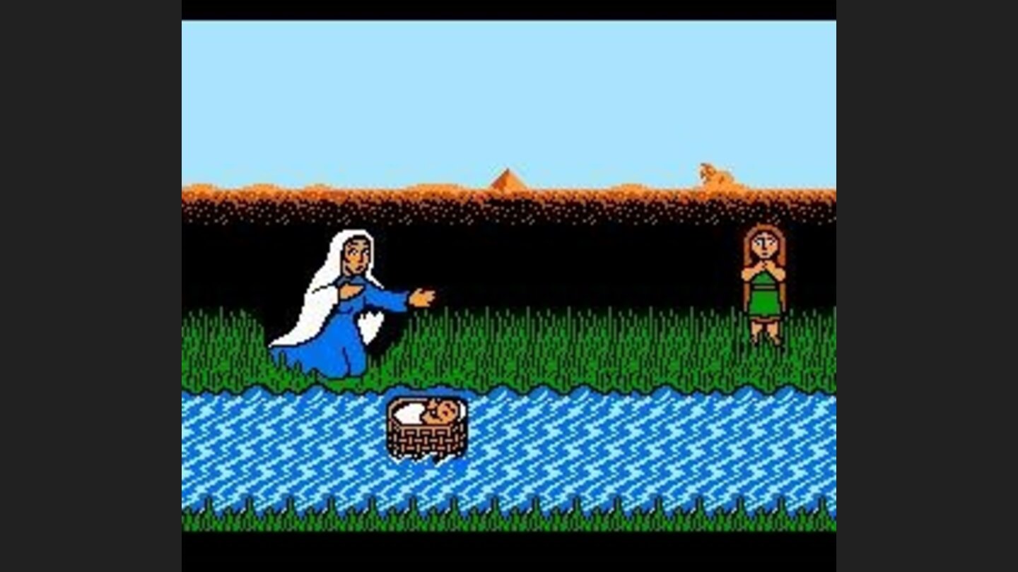 Baby moses is put in the river