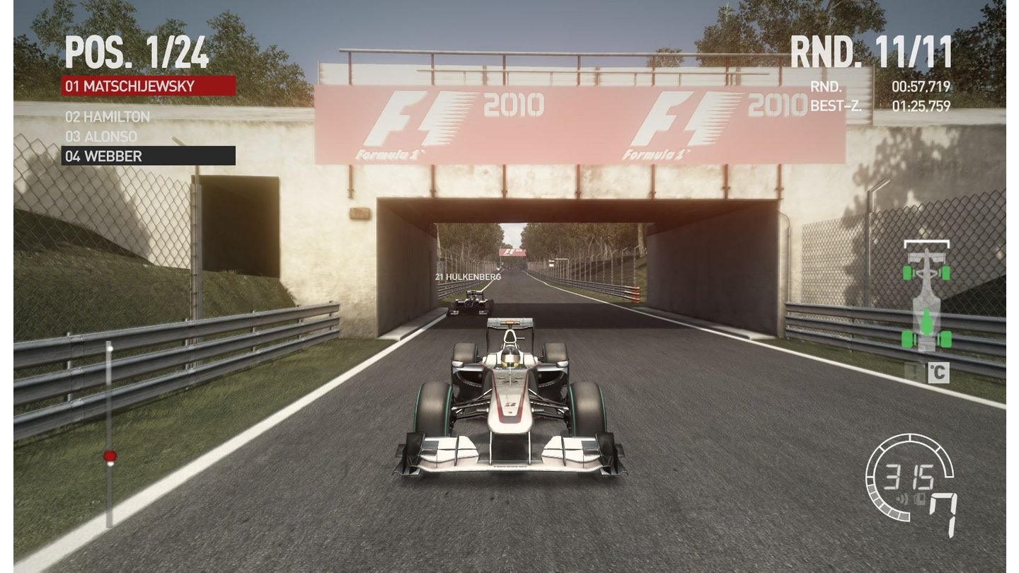 F1 2010Bilder aus der Testversion von F1 2010 für PC.