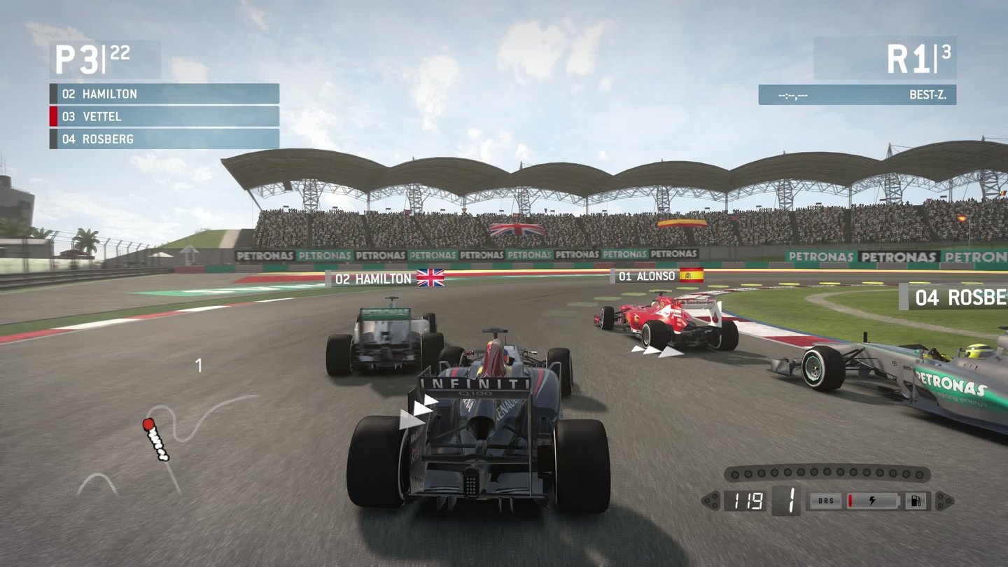 F1 2013 - Screenshots der PC-VersionDie Boliden steuern sich gut.