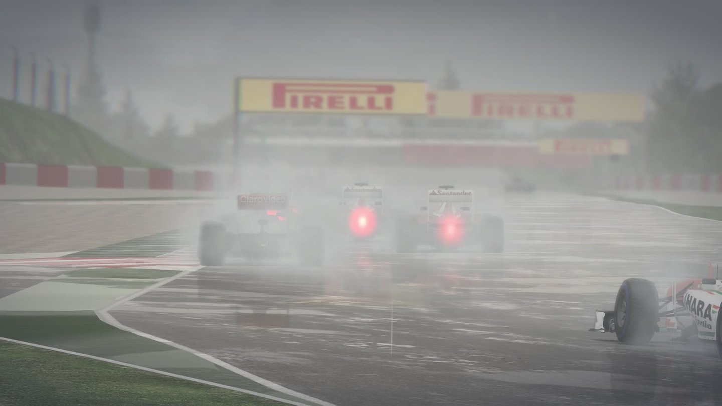 F1 2013 - Screenshots der PC-VersionDie kalte Schulter zeigen: Grafisch zeigt F1 2013 vor allem bei Regen, was noch aus der betagten Engine herauzuholen ist.