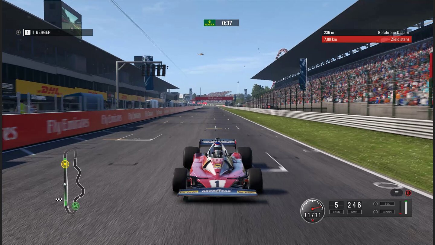 F1 2018Neben den modernen Wagen rasen wir auch in klassischen Boliden über die Pisten.