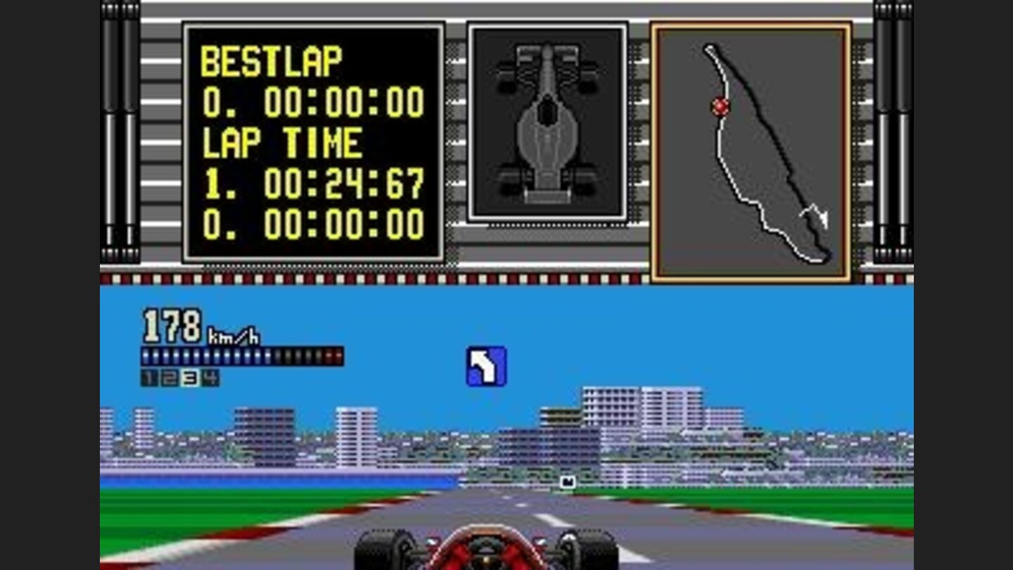 The arrow warns of future corners