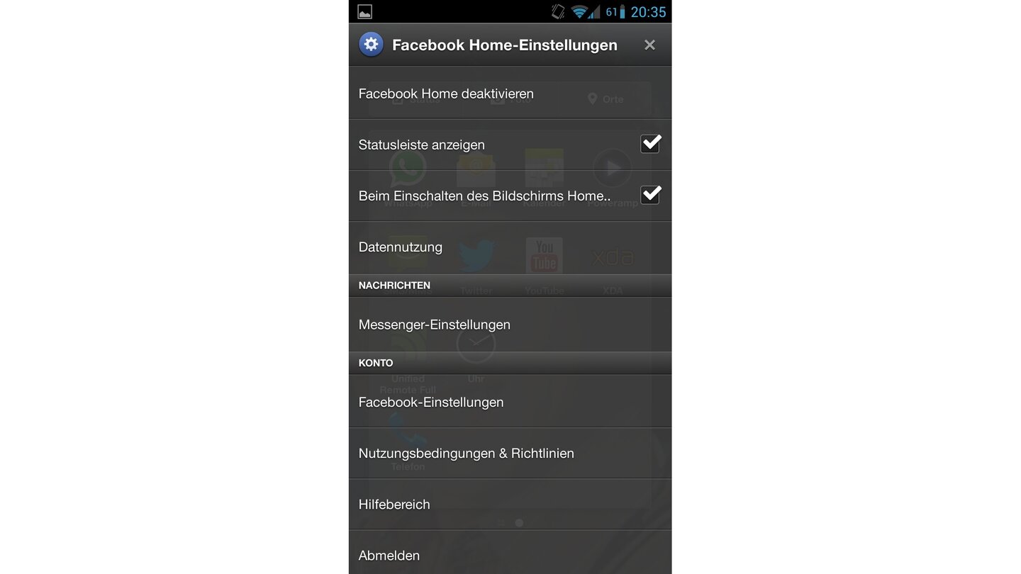 Facebook home