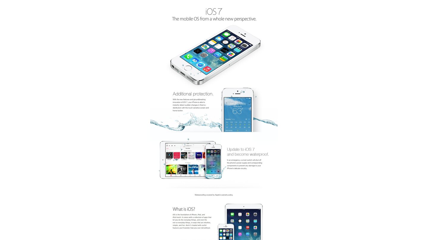 Fake-Anzeige zu Apple iOS 7