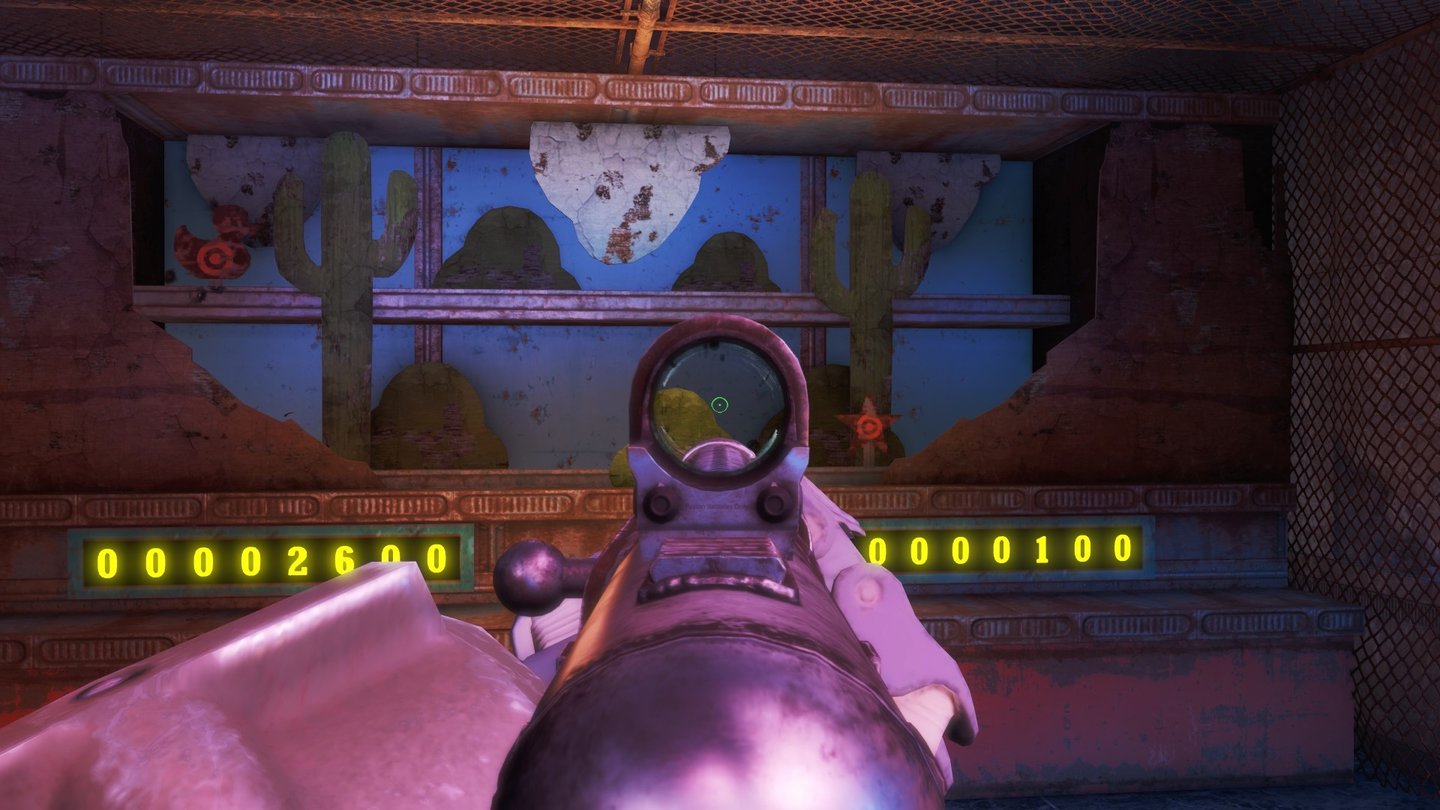 Fallout 4: Nuka-WorldEndlich: Ein Minigame, bei dem wir auf Zielscheiben schießen dürfen, statt immer nur auf Mutanten.