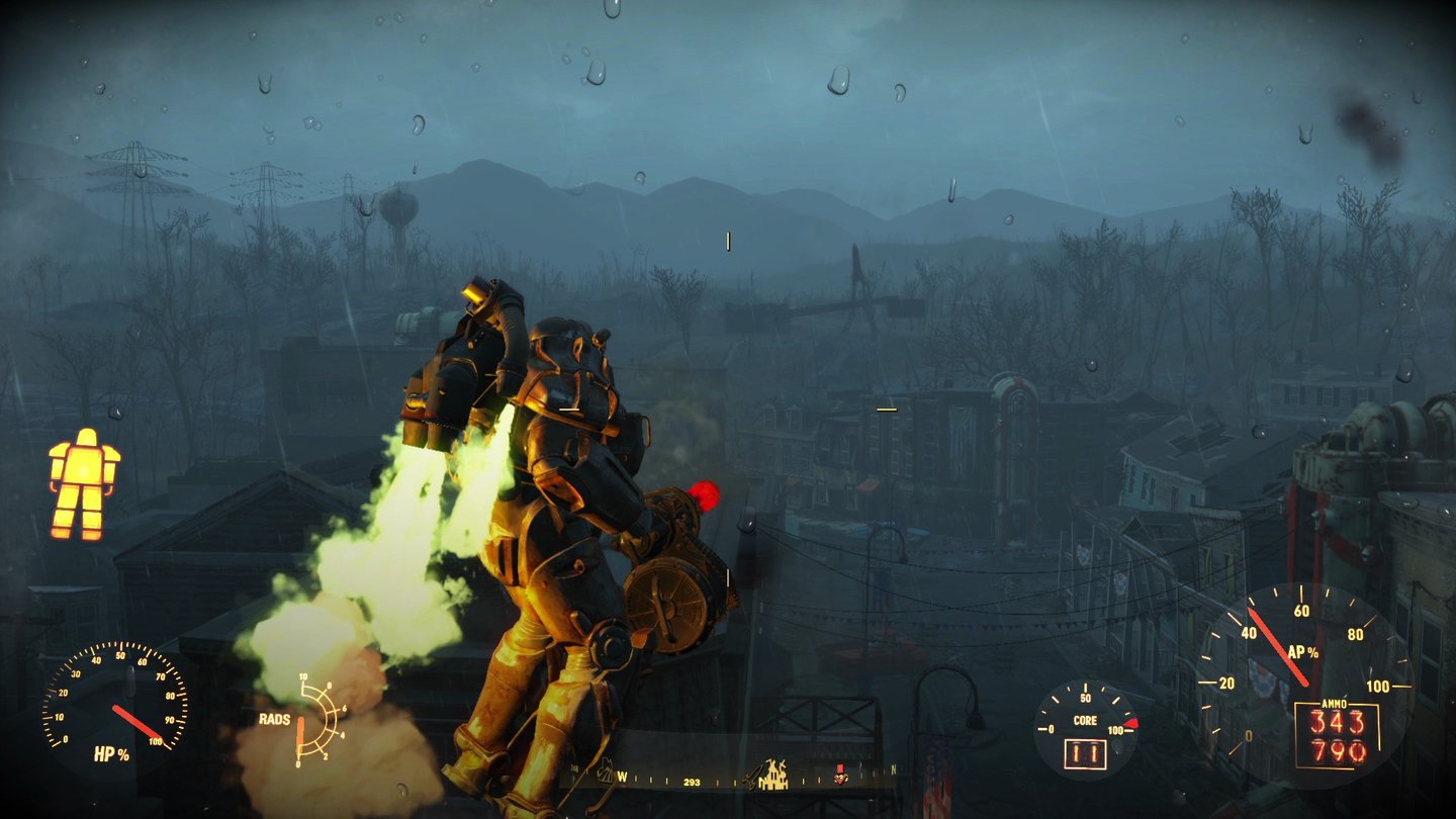 Fallout 4Fallout lässt sich wahlweise in First Person und Third Person spielen.