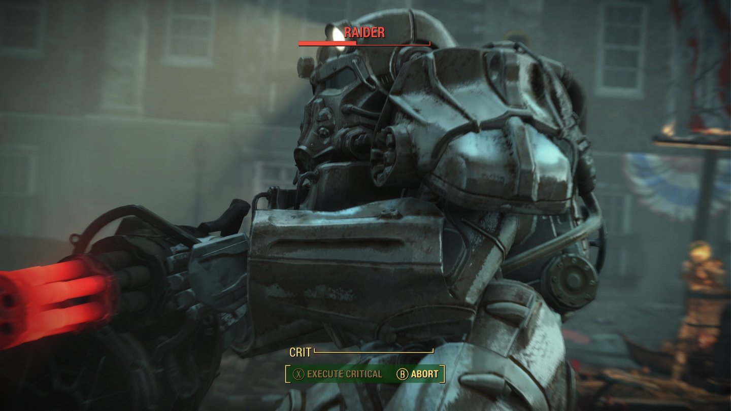 Fallout 4Dazu schlüpfen wir in eine Power-Rüstung - immer eine gute Idee, um Probleme zu lösen.