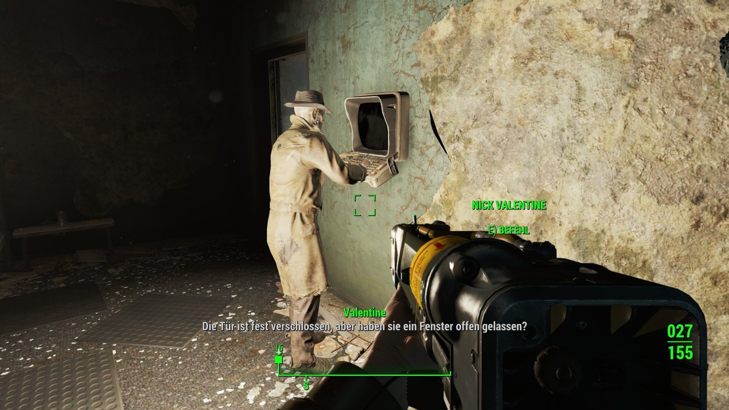 Fallout 4 (PC)Begleiter können uns bestimmte Aufgaben wie das Hacken von Terminals abnehmen.