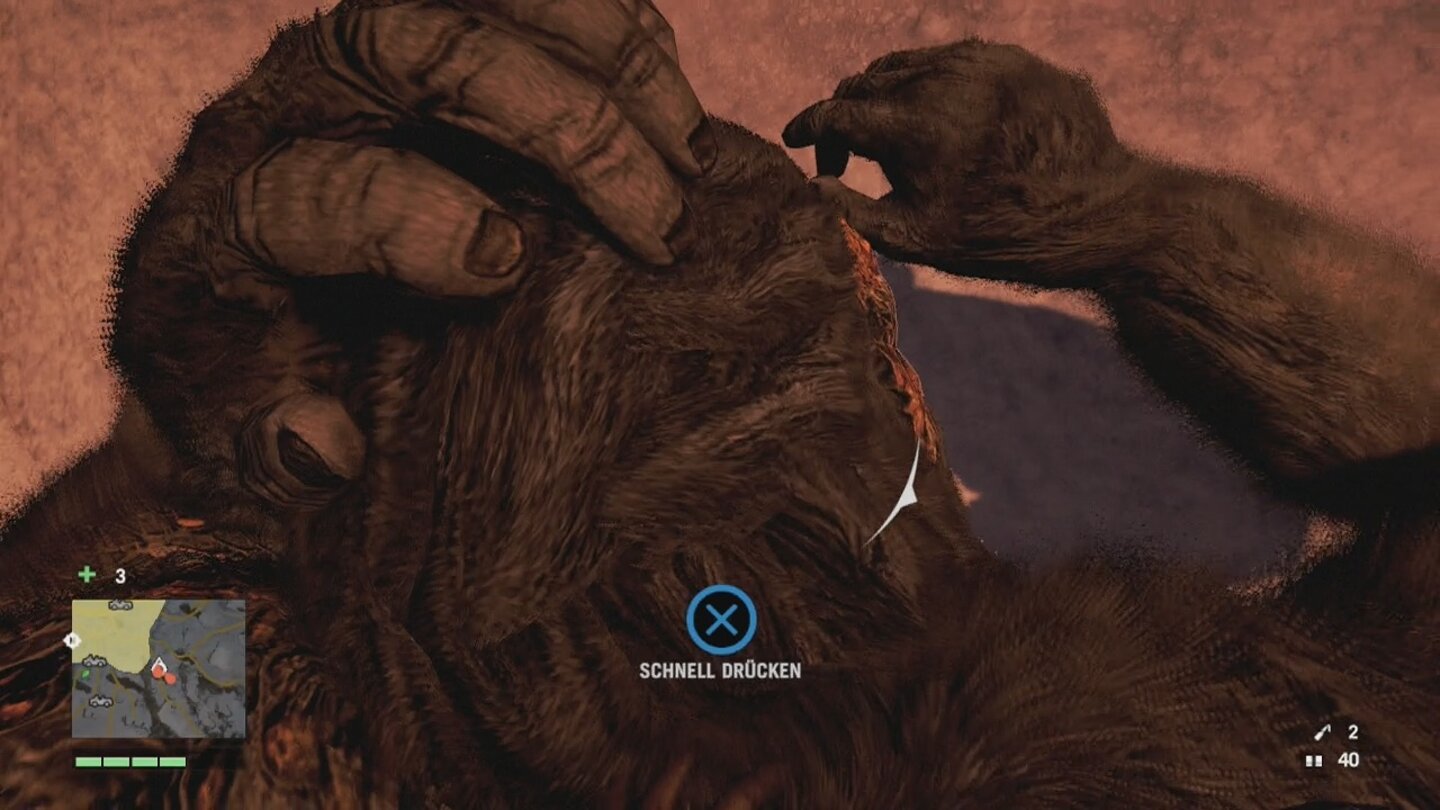 Far Cry 4 Das Tal der YetisWenn man einen Yeti ordentlich verletzt hat, darf man auf seinen Rücken klettern und ihn zu Tode quicktimen.