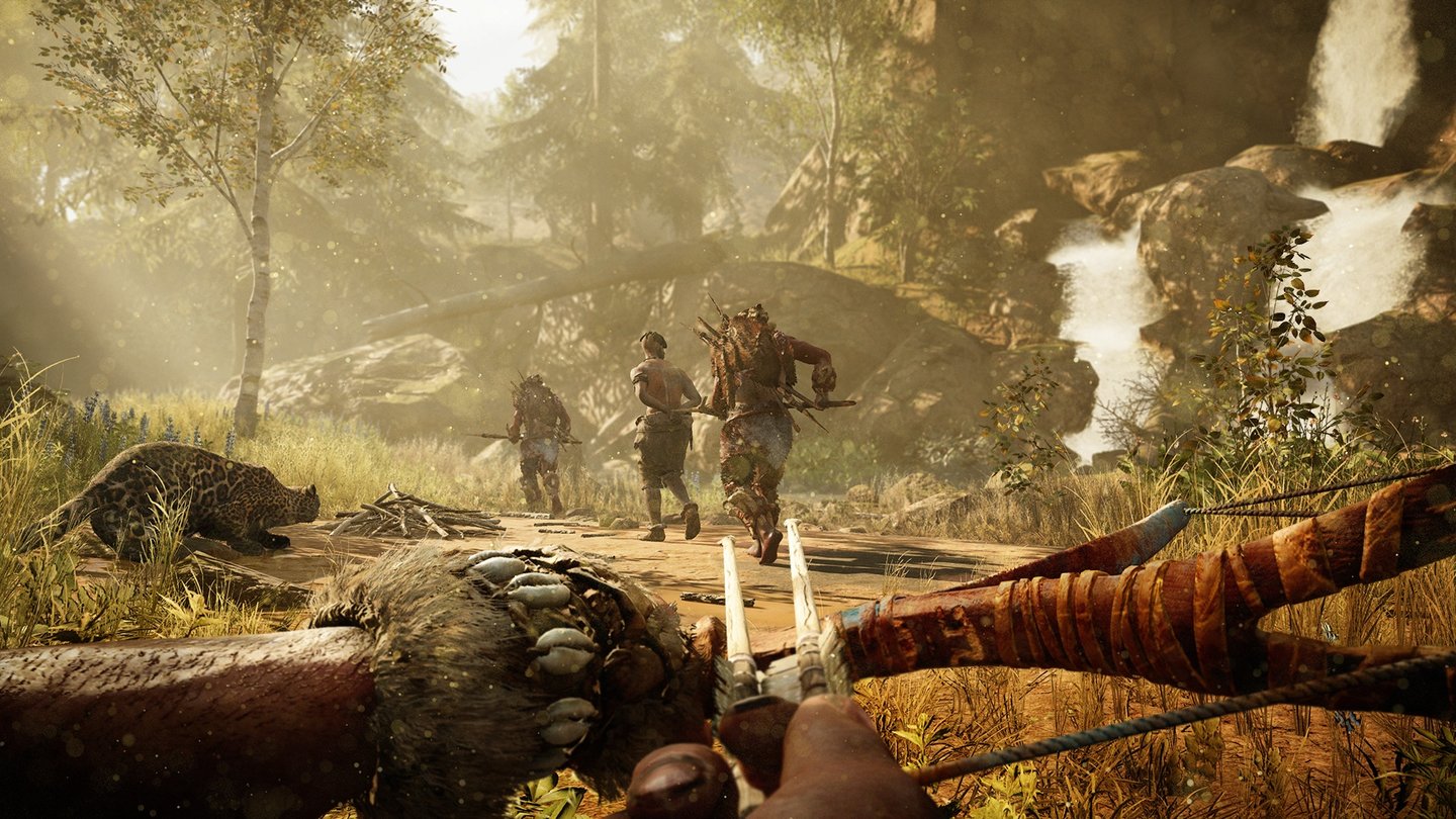 Far Cry PrimalErfahrene Spieler können auch mehrere Pfeile gleichzeitig abfeuern.
