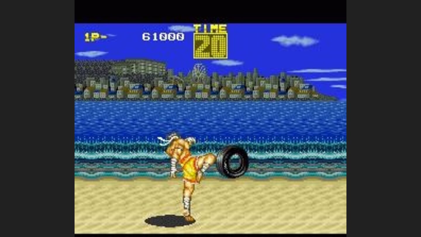 Bonus game after your second fight. Hit the tires