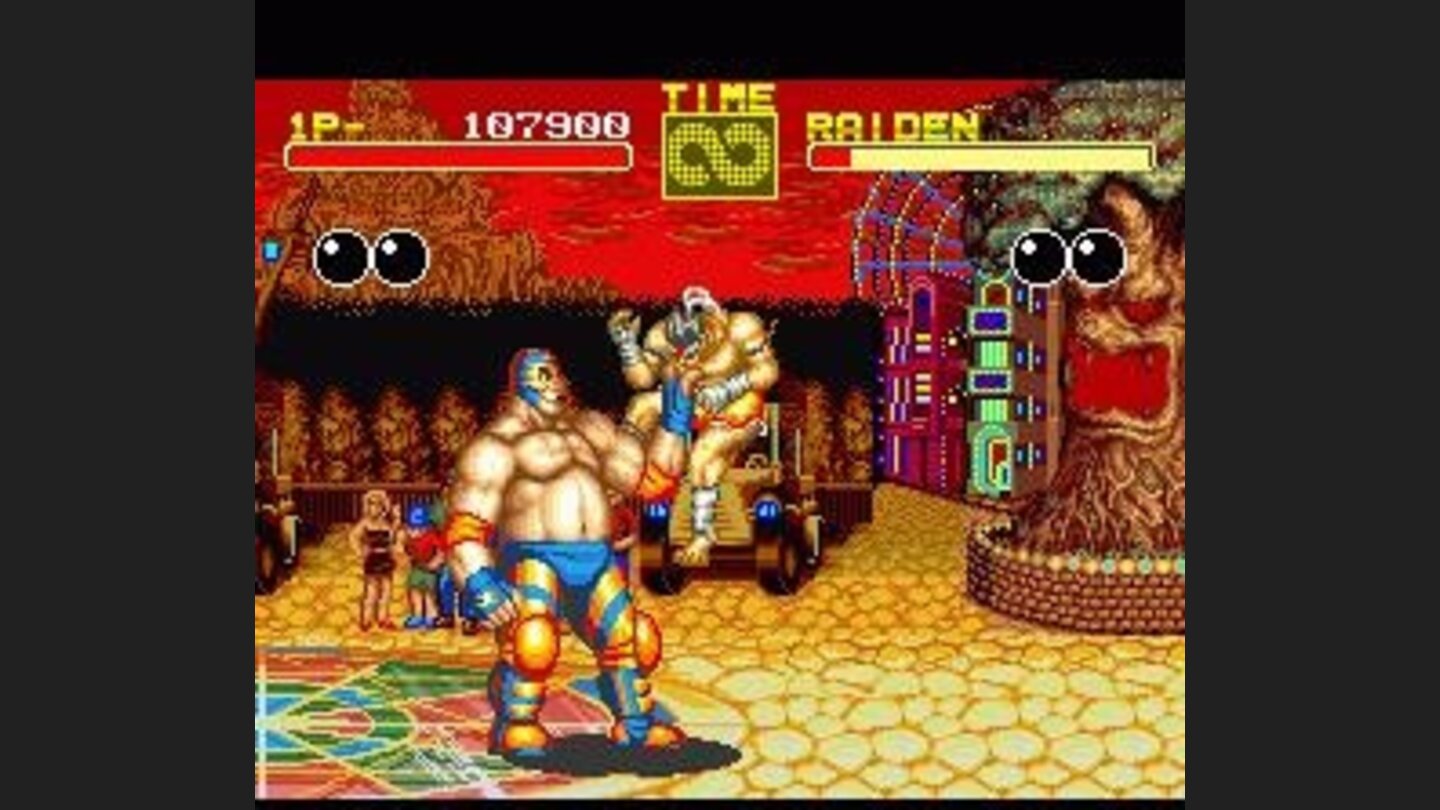 Raiden grabs Joe Higashi