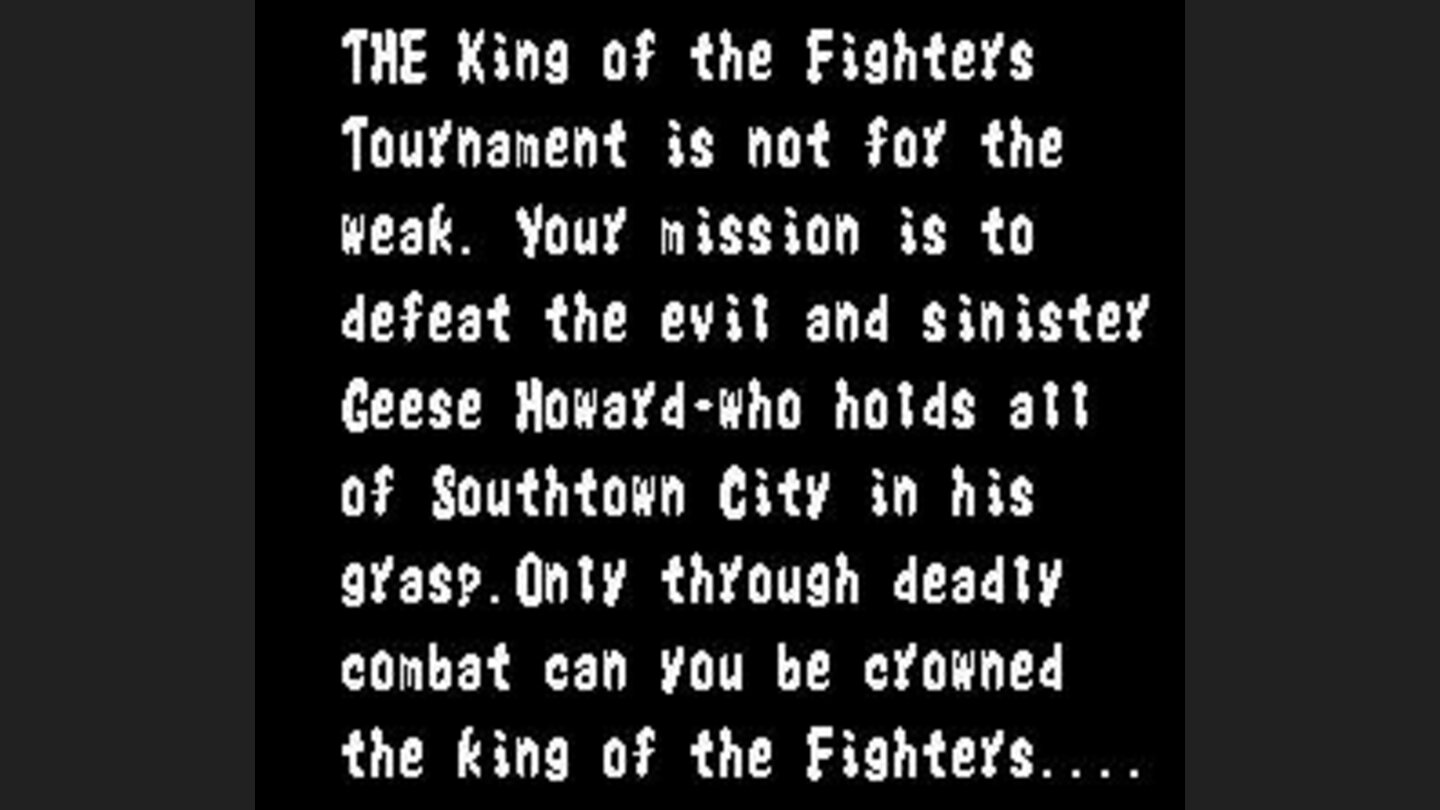 Introduction. The story behind the game (note that this game is not officially part of the King of Fighters series)