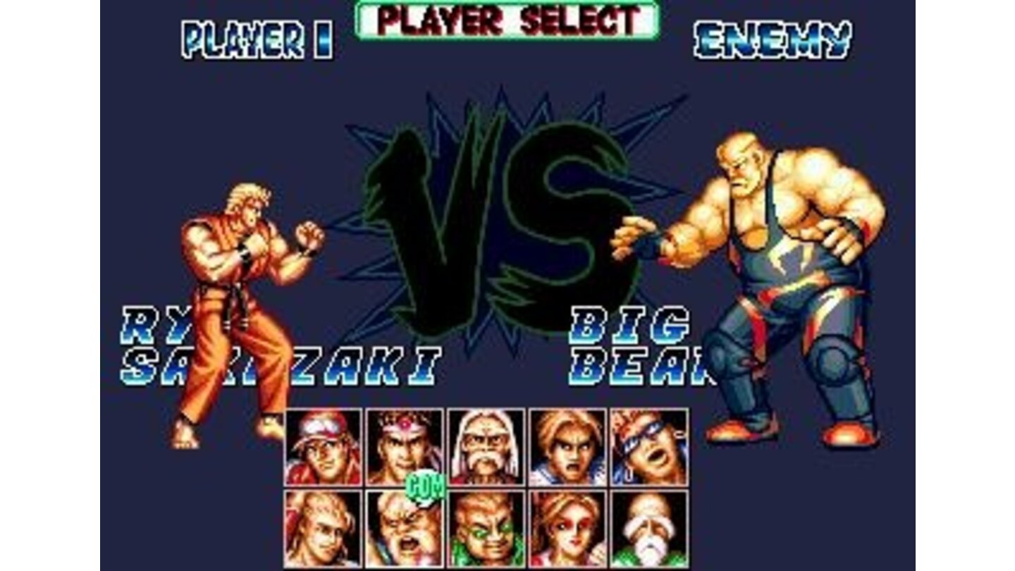 Player Select: Ryo Sakazaki vs Big Bear