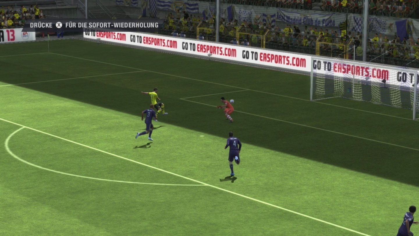FIFA 13 (Wii U)Marco Reus hat die frühe Fürhung der Dortmunder auf den Schlappen.