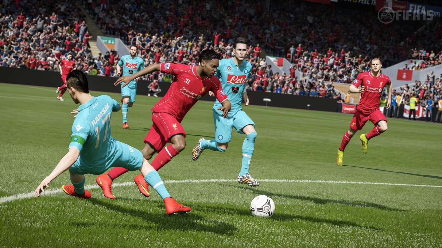 FIFA 15Liverpool gegen Manchester City: Die Premier League steht im Fokus von FIFA 15.