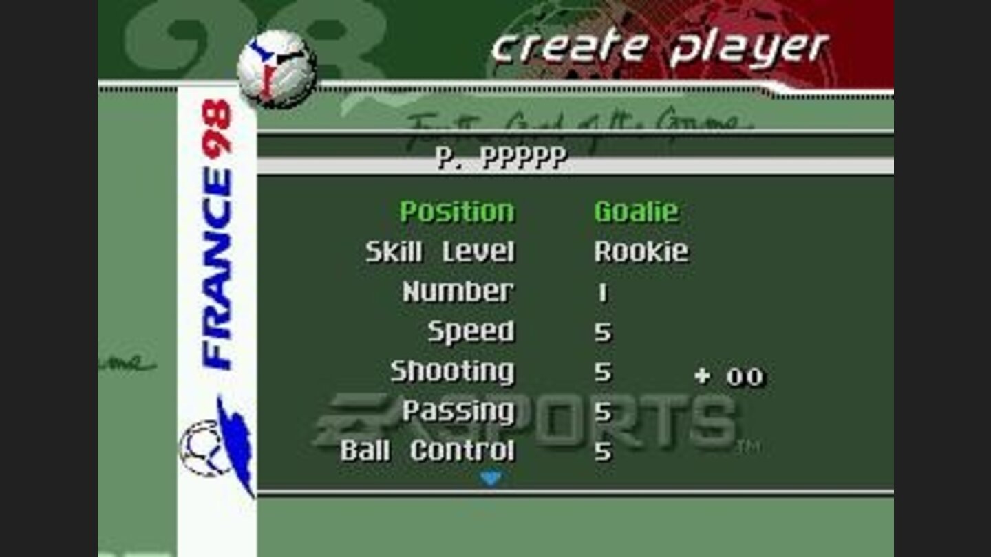 Creating a player. No portraits yet, pity...