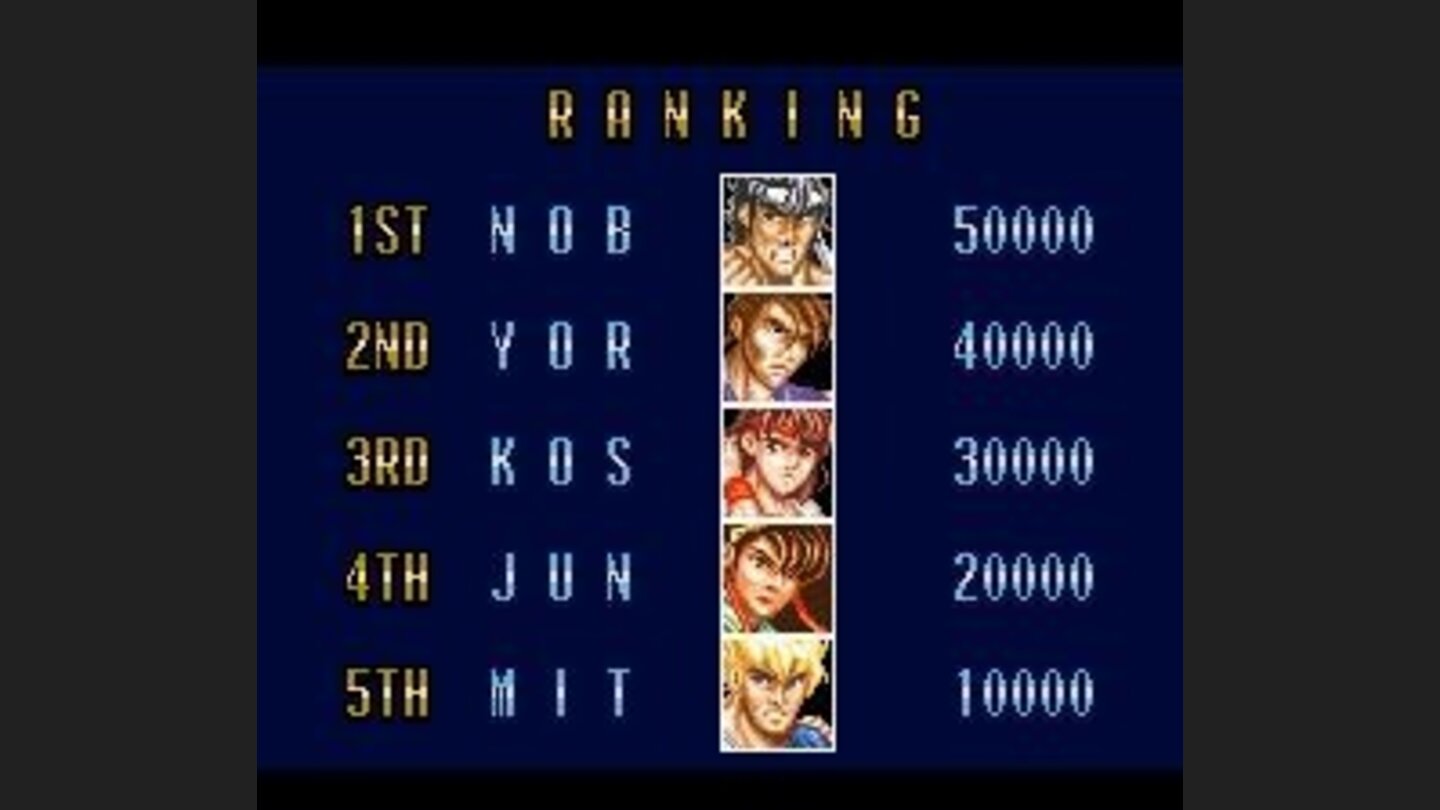 Ranking screen