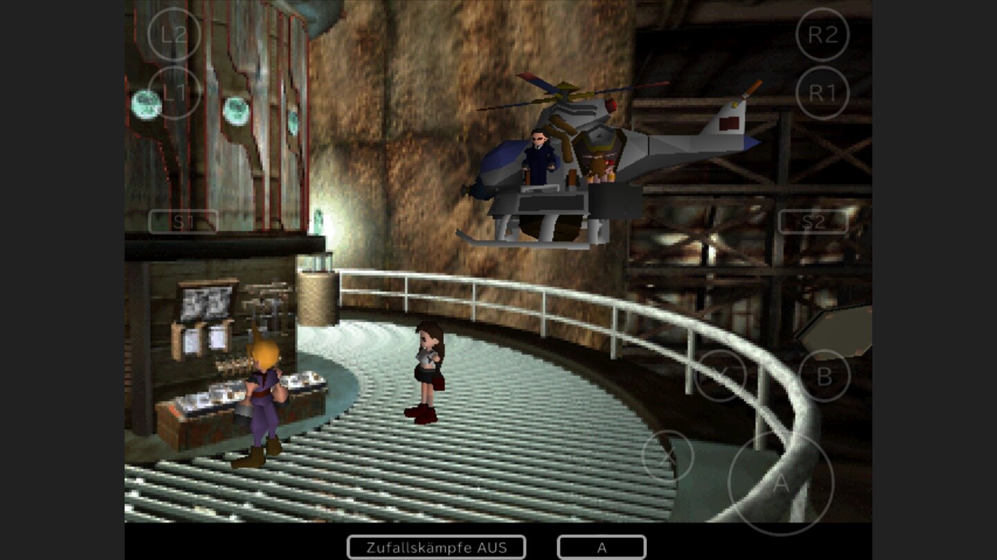 Final Fantasy 7 iOSDer Bruch zwischen Hintergründen (bzw. integrierten Rendersequenzen) und Charakteren ist groß.