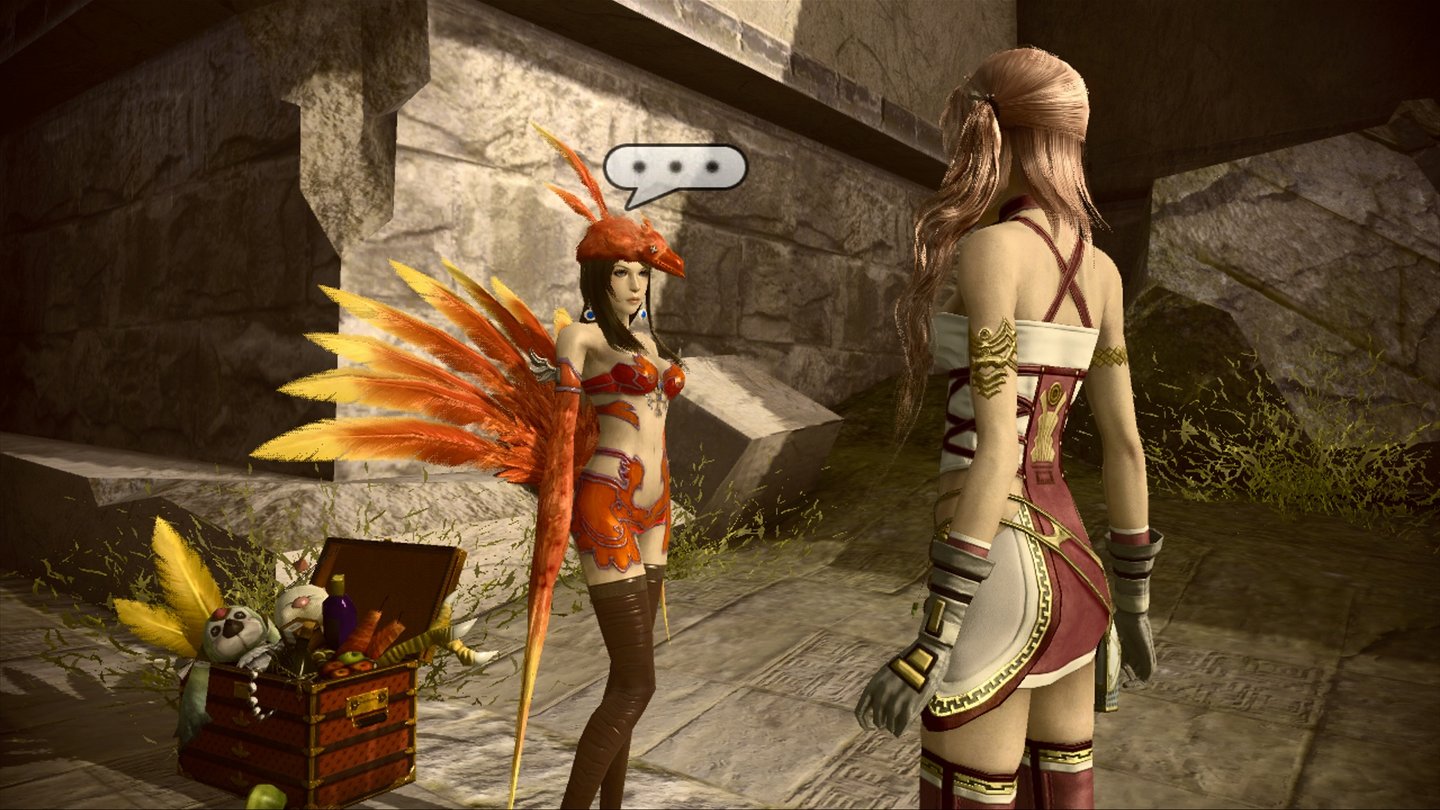 Final Fantasy XIII-2Diese Mischung aus Mensch und Chocobo betreibt überall im Spiel Läden. Außerdem hat das Wesen eine Synchronstimme, die ihr niemals vergessen werdet.