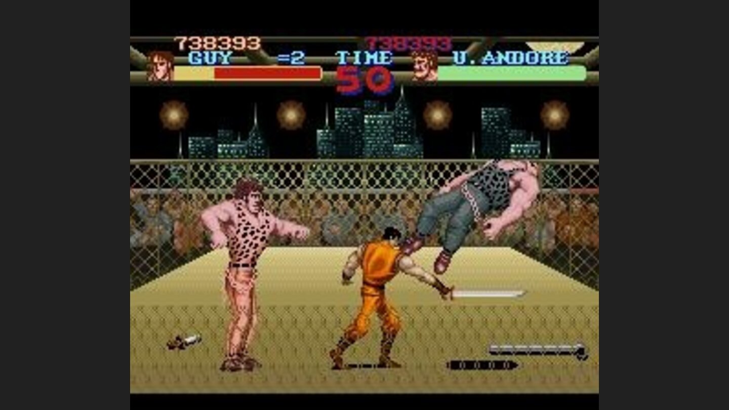 Bossfight against two Andores in a cage.