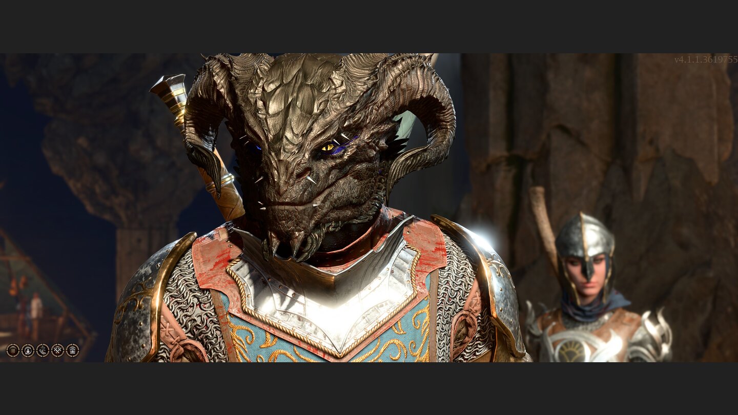 Baldurs Gate 3Saschas Drachengeborener Fisk vom Clan Belnor ist Racheschwur-Paladin und schlägt durch sein einschüchterndes Auftreten viele Feinde schon vor einem möglichen Kampf in die Flucht.
Große Monster und ernstzunehmende Gefahren kriegen Hammer und Flegel zu spüren. Für niedere Banditen und anderes Gesindel hat er nur seinen stählern gepanzerten Fuß übrig. Er mag aber auch Waldspaziergänge und Lautenmusik.