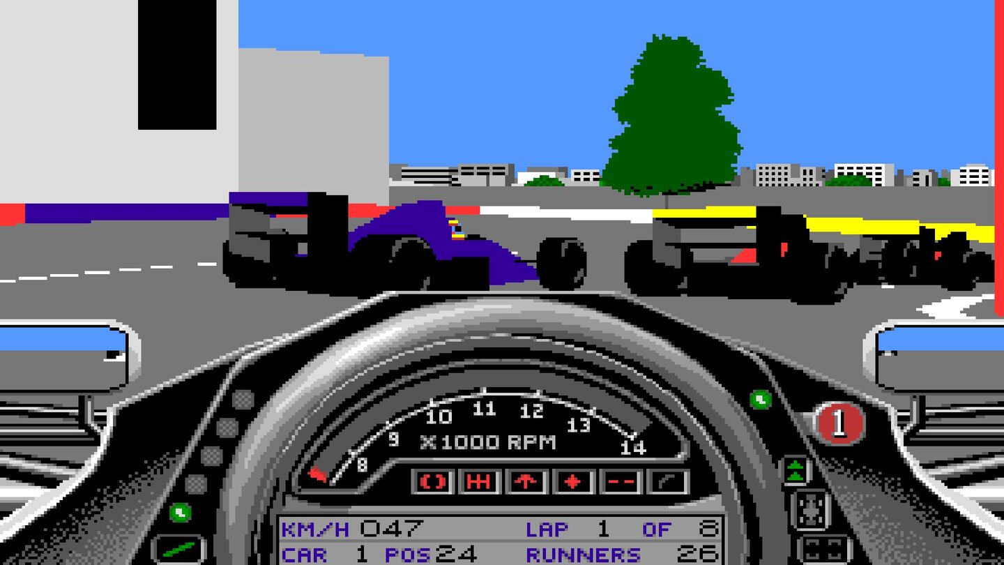 1988 - Formula One Grand Prix (Microprose)Formula One Grand Prix hängt 1988 das Rollenspiel Dungeon Master, die Adventures Maniac Mansion sowie Zak McKracken und die Simulation F/A-18 Interceptor ab.